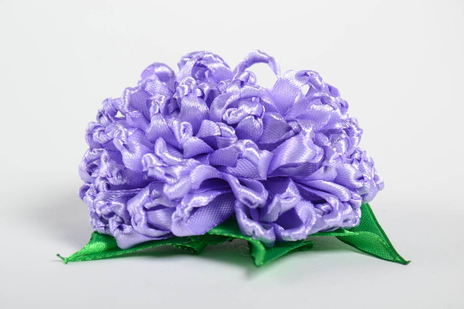 Handmade Blumen Haarspange Geschenk für Frauen Haarspange mit Blume violett foto 3