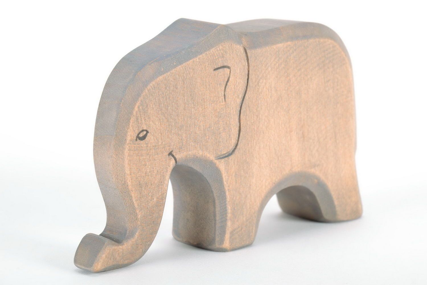 Figurine éléphant en bois faite main  photo 1