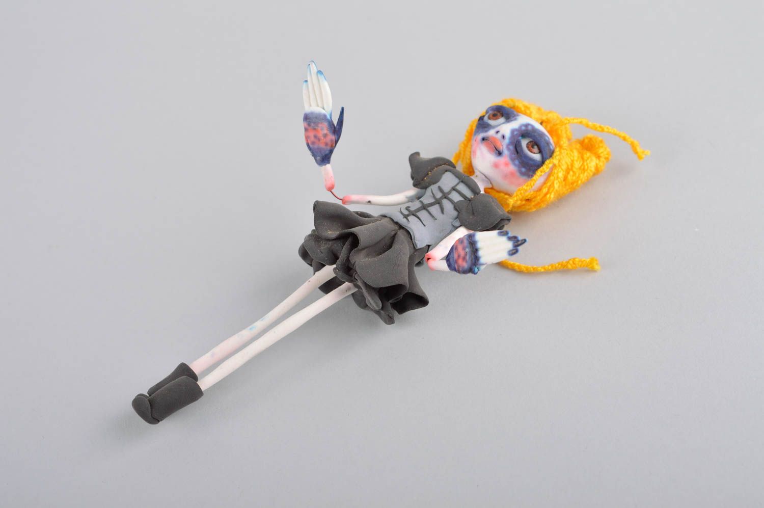 Авторская кукла игрушка ручной работы дизайнерская кукла зомби керамическая фото 4
