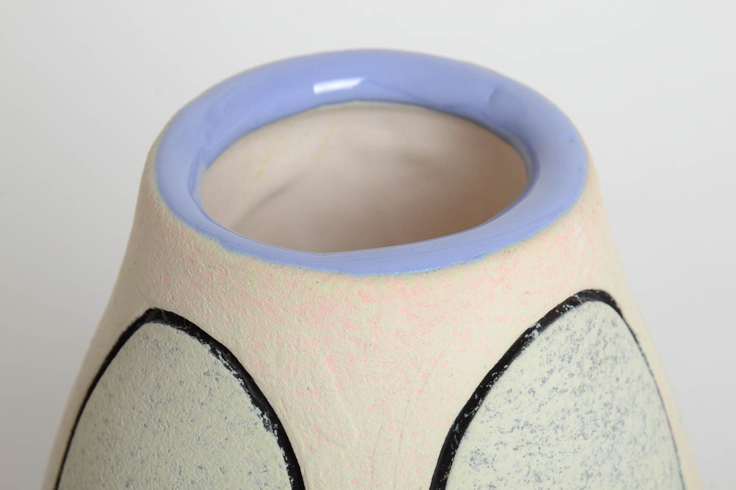 6 inches ceramic decorative round art vase for décor 1,47 lb photo 3