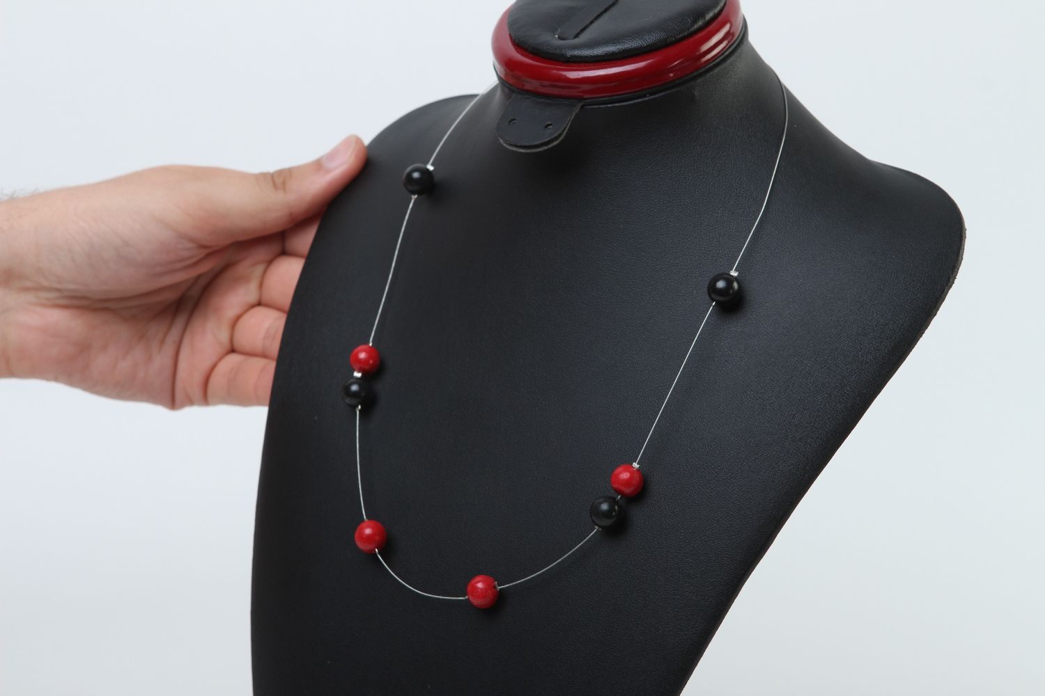 Halskette für Frauen handmade Schmuck Polymer Clay Künstler Frauen Accessoire foto 2