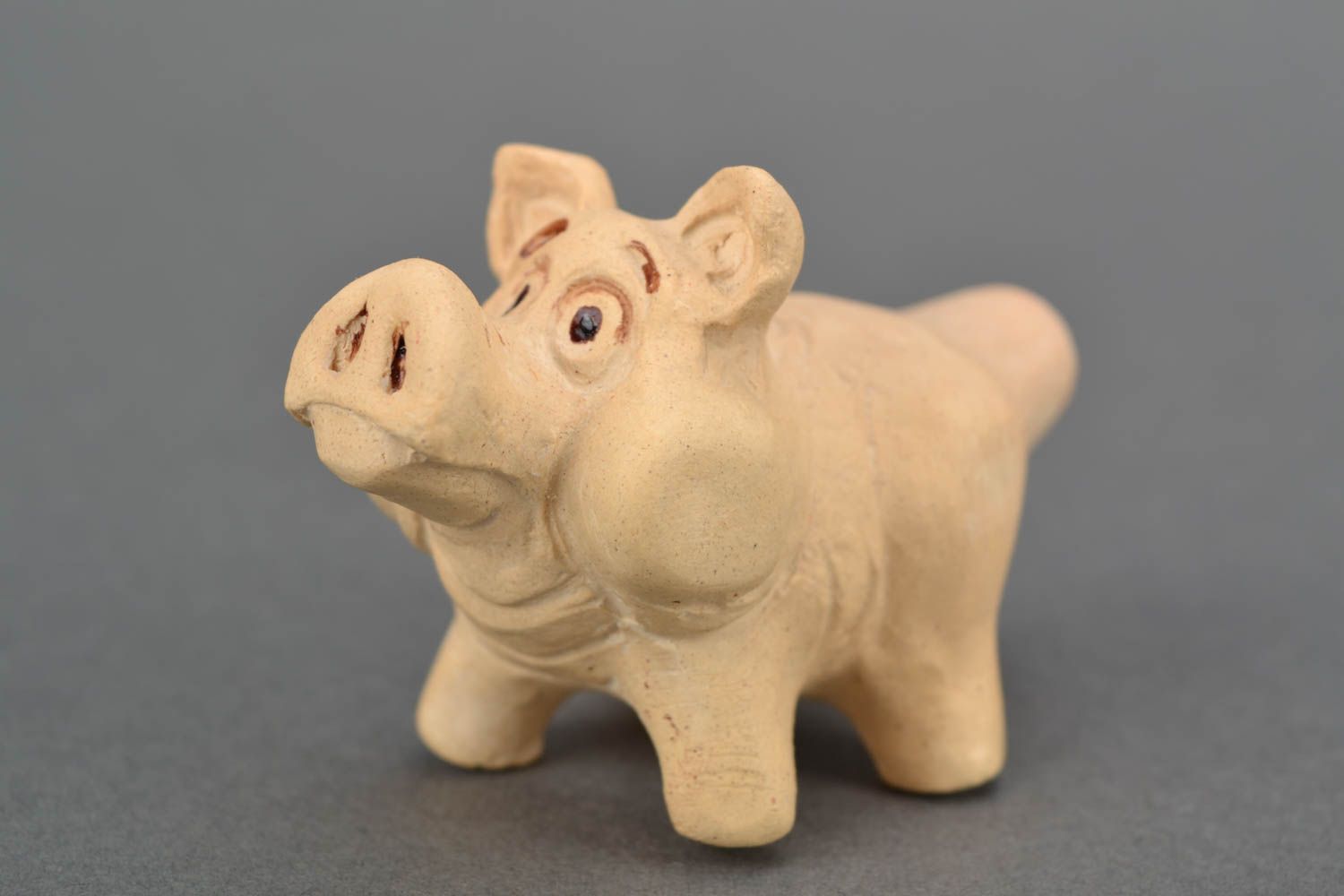 Глиняная свистулька Свинка фото 1