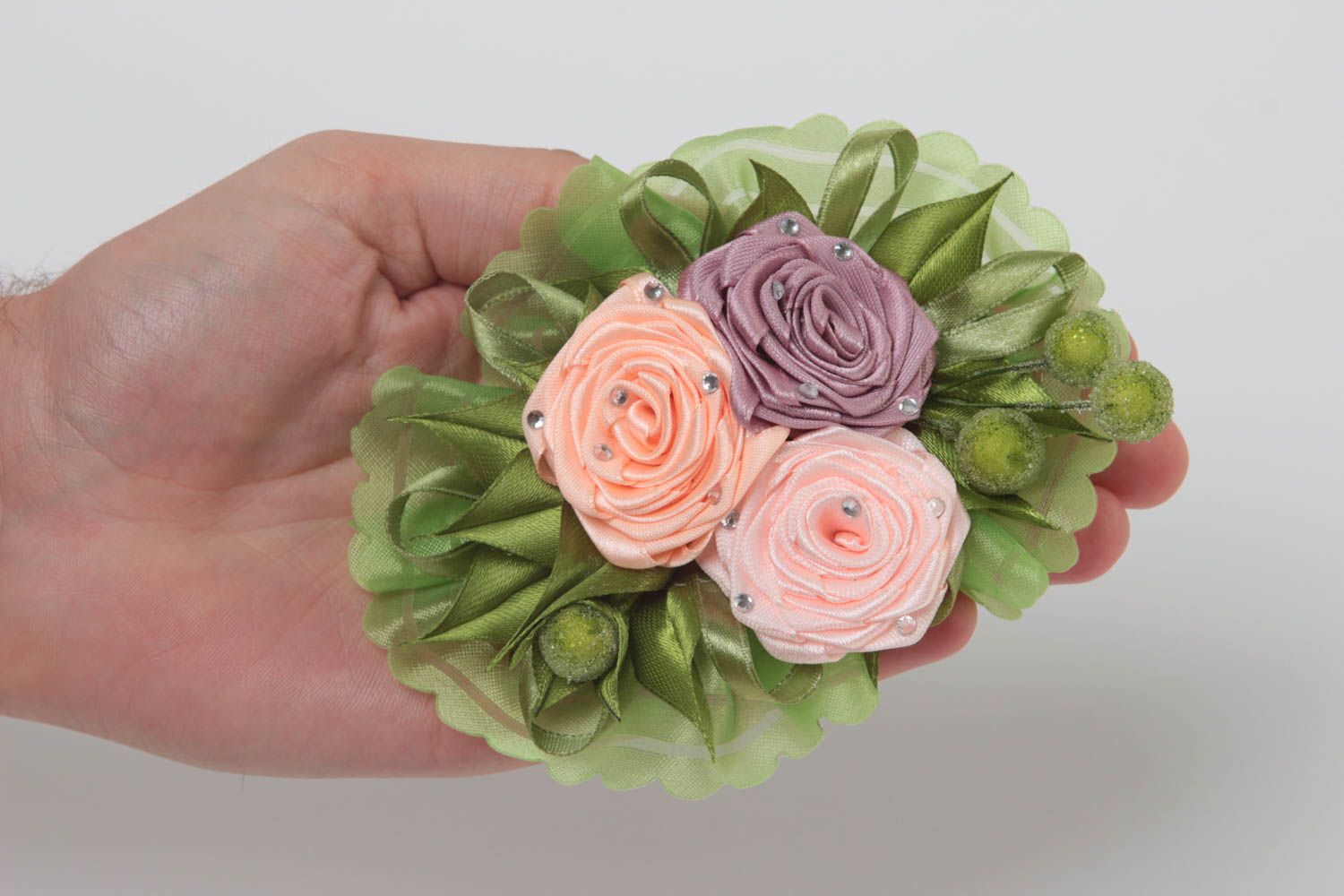 Haarspange Blume handmade Haarschmuck für Kinder Haar Accessoire schön groß foto 5
