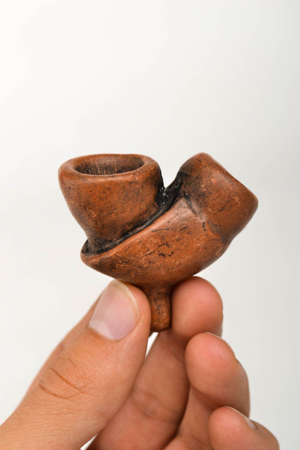 Handgemachte Keramik kleine Pfeife Geschenk aus Ton Pfeife zum Rauchen  foto 3