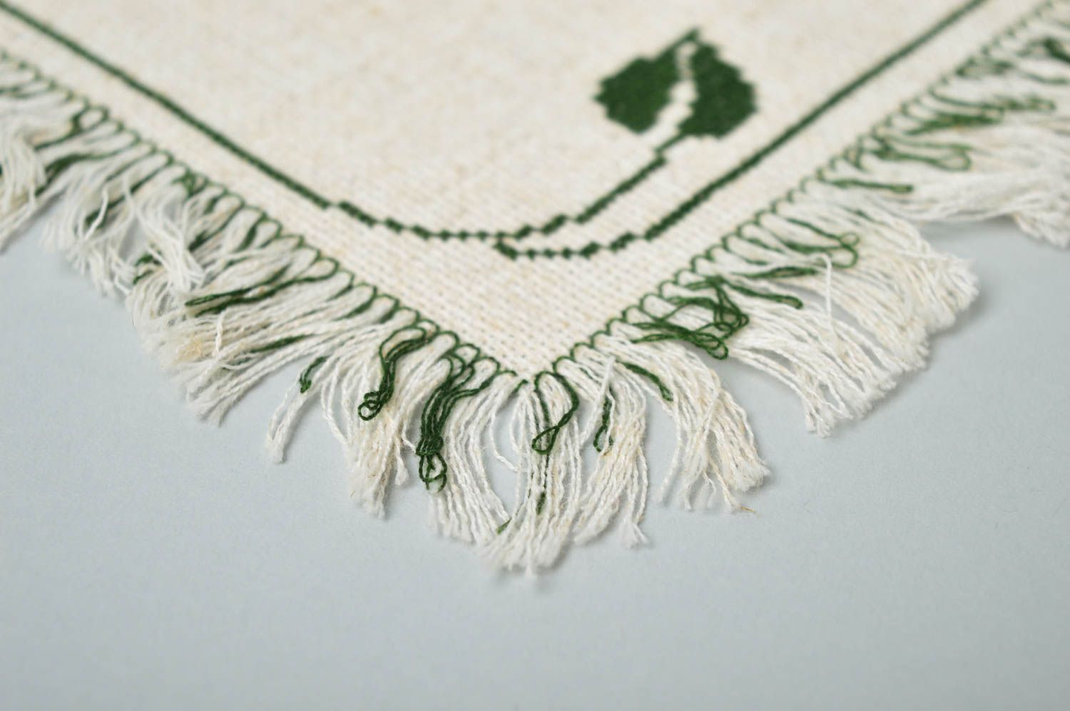 Servilleta de tela de lino hecha a mano decoración de interior regalo original  foto 5