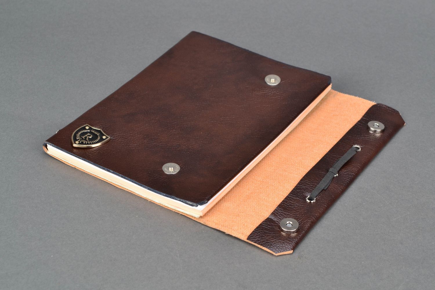 Designer notebook with artificial leather cover photo 3