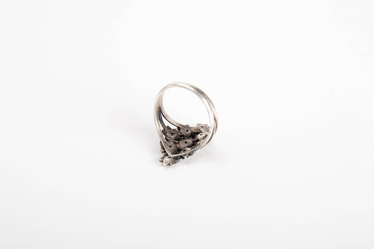 Кольцо из серебра украшение ручной работы женское кольцо ювелирная бижутерия фото 5