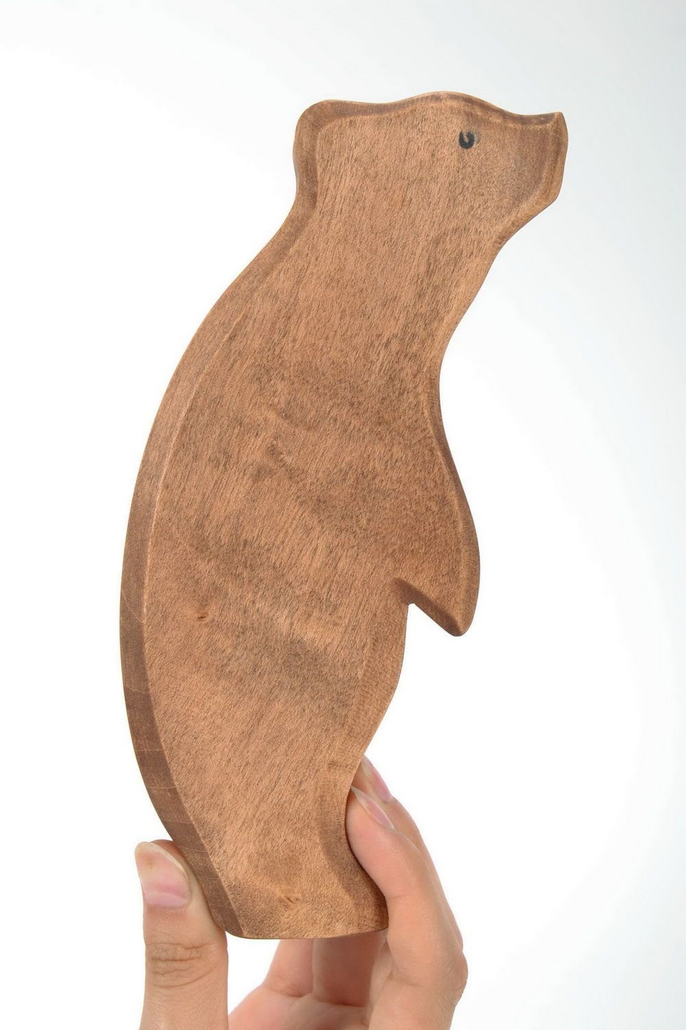 Figurine made from maple wood Grizzly Bear photo 2