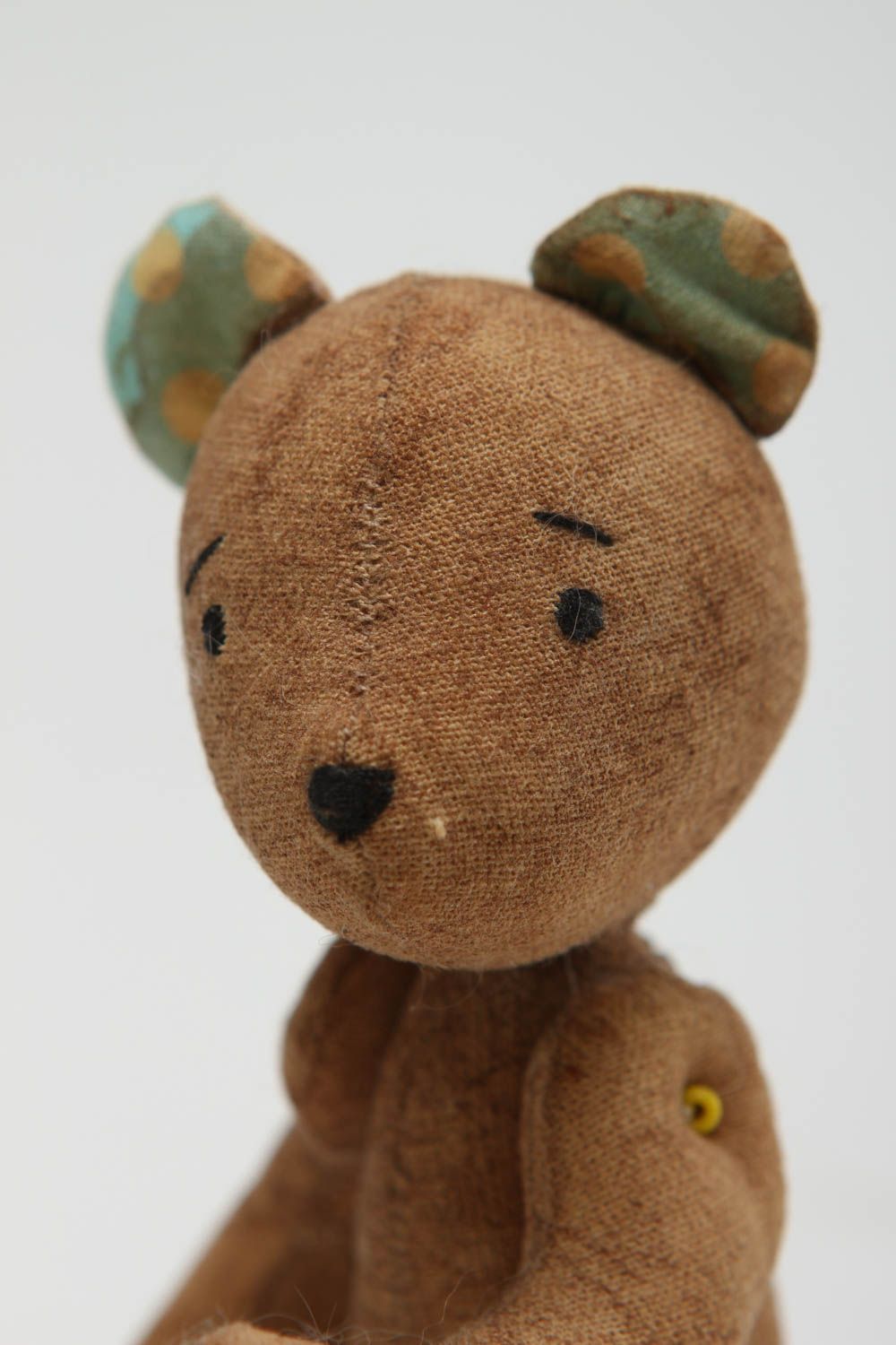 Peluche ours faite main Jouet en tissu petit original Cadeau pour enfant photo 4