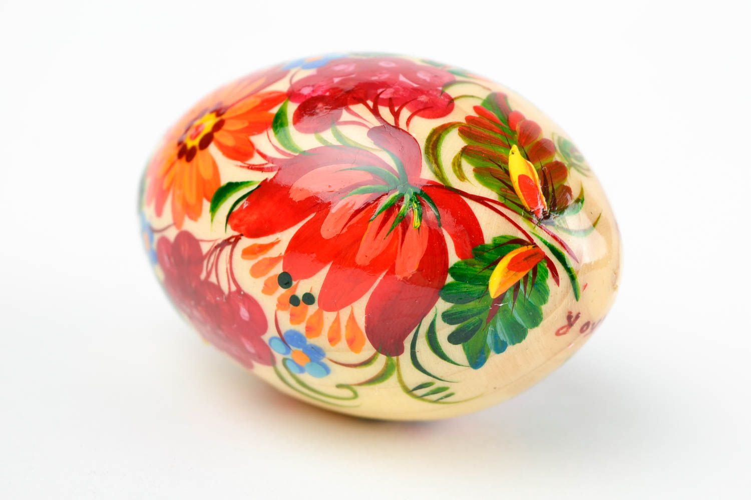 Beautiful handmade Easter egg painted wooden egg small gifts decorative use only photo 5