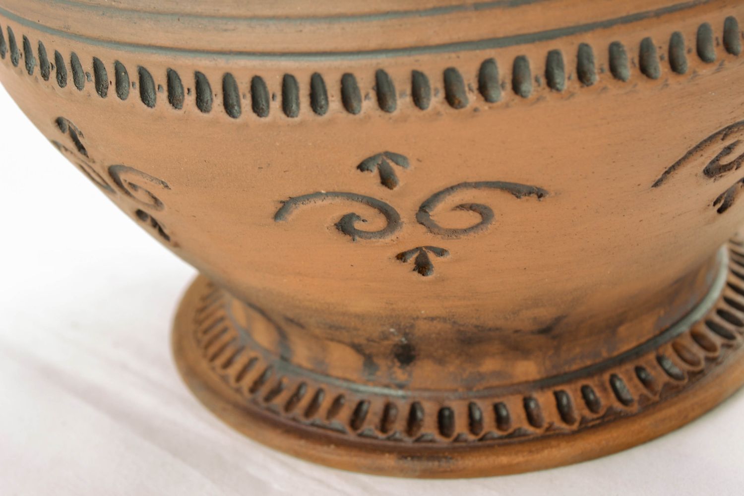 Ceramic bowl kilned with milk 3 liters photo 4