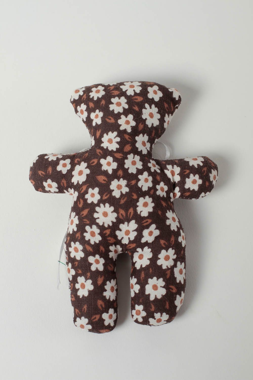 Petite Peluche ours Jouet fait main en tissu à motif floral Cadeau enfant photo 4