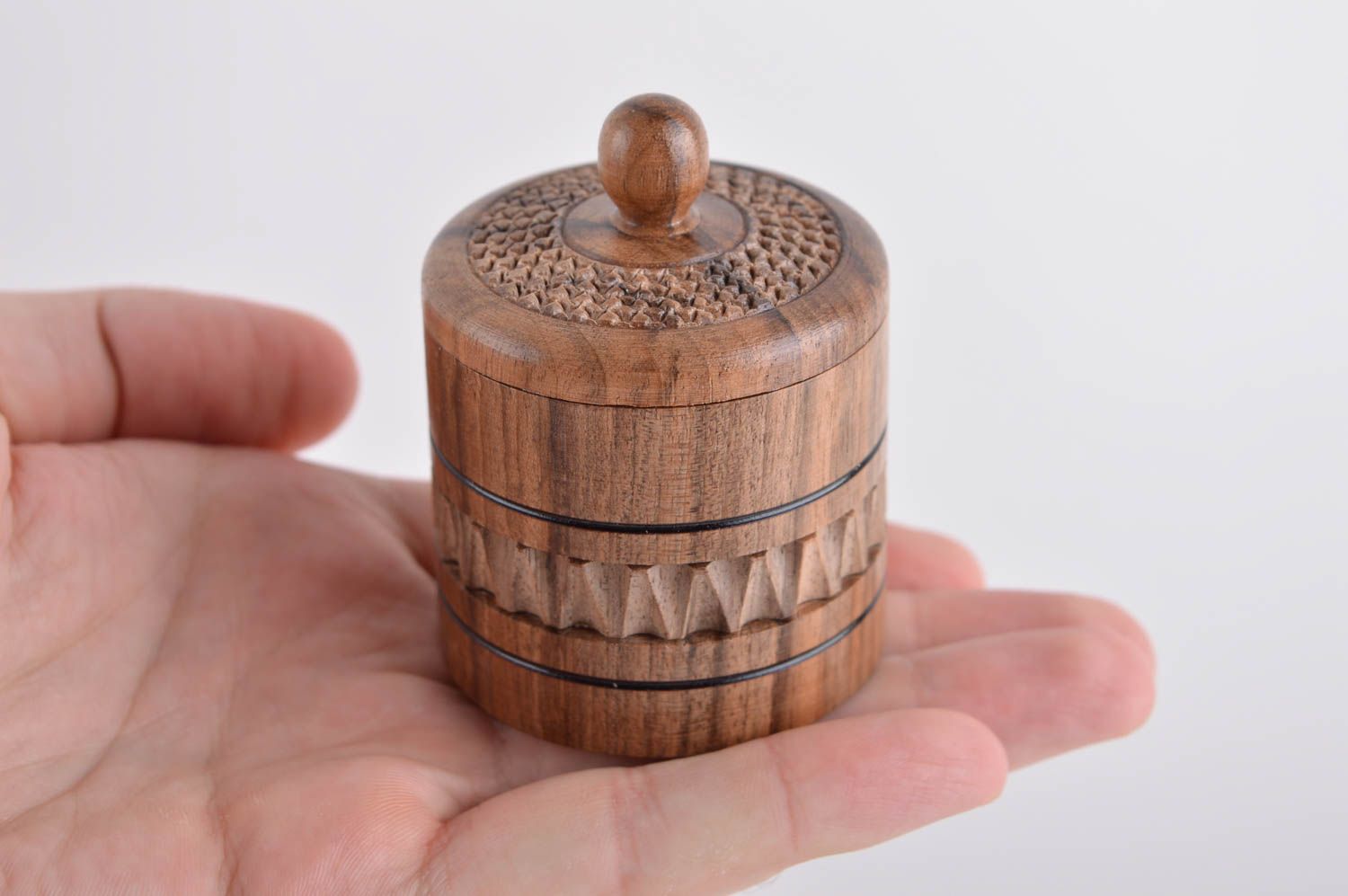 Unusual handmade wooden box carved box for accessories best gift ideas photo 5