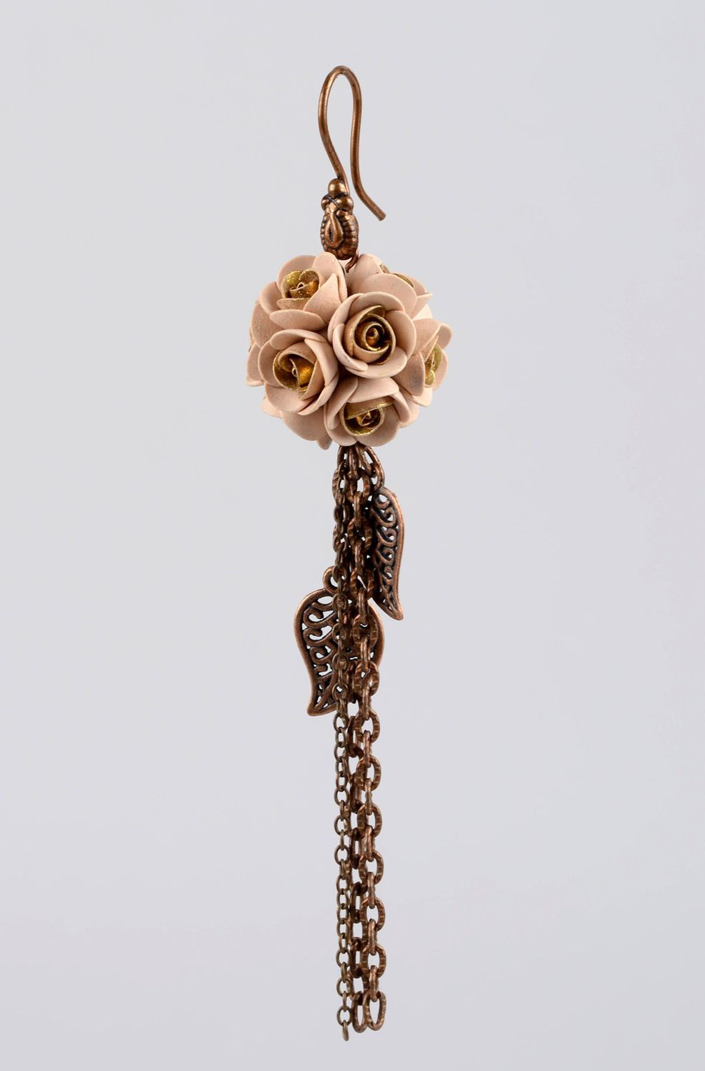 Handmade beautiful designer earrings stylish flower earrings cute jewelry photo 2