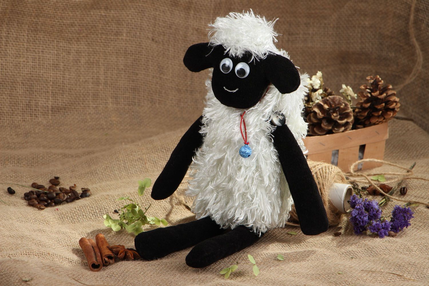 Soft fabric toy Black lamb photo 5