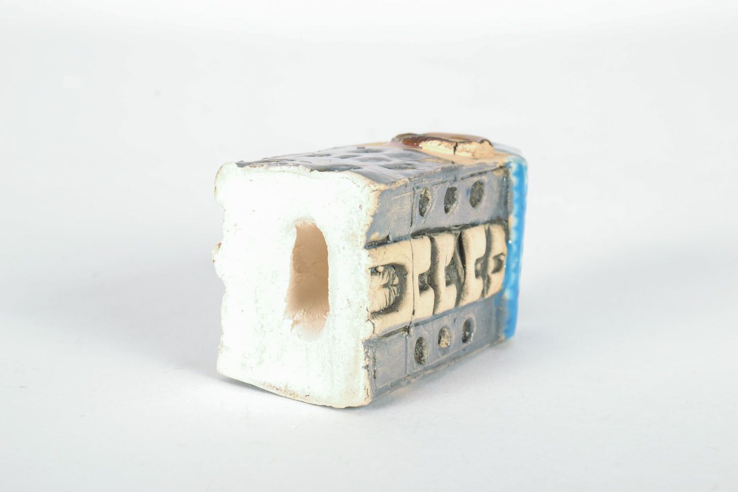Ceramic figurine House with Blue Roof photo 4