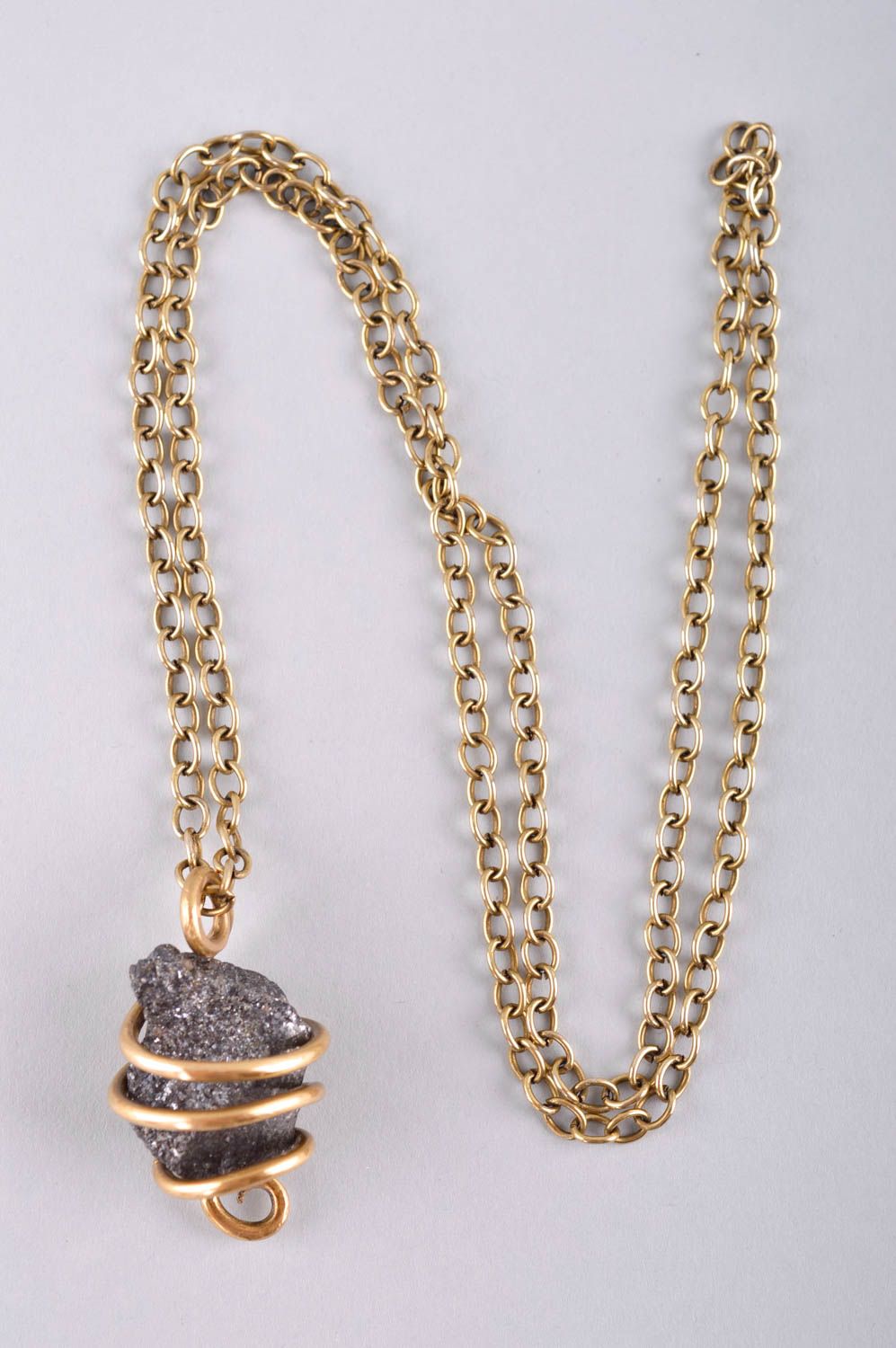 Handmade pendant unusual accessory metal jewelry gift ideas brass pendant photo 5