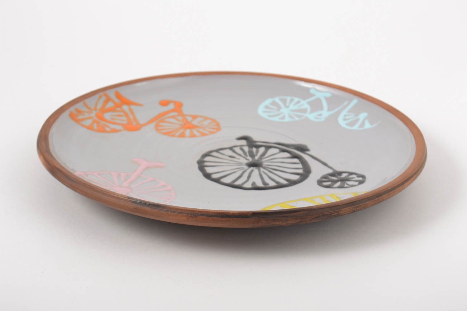 Plato de cerámica artesanal utensilio de cocina menaje del hogar Bicicletas foto 3