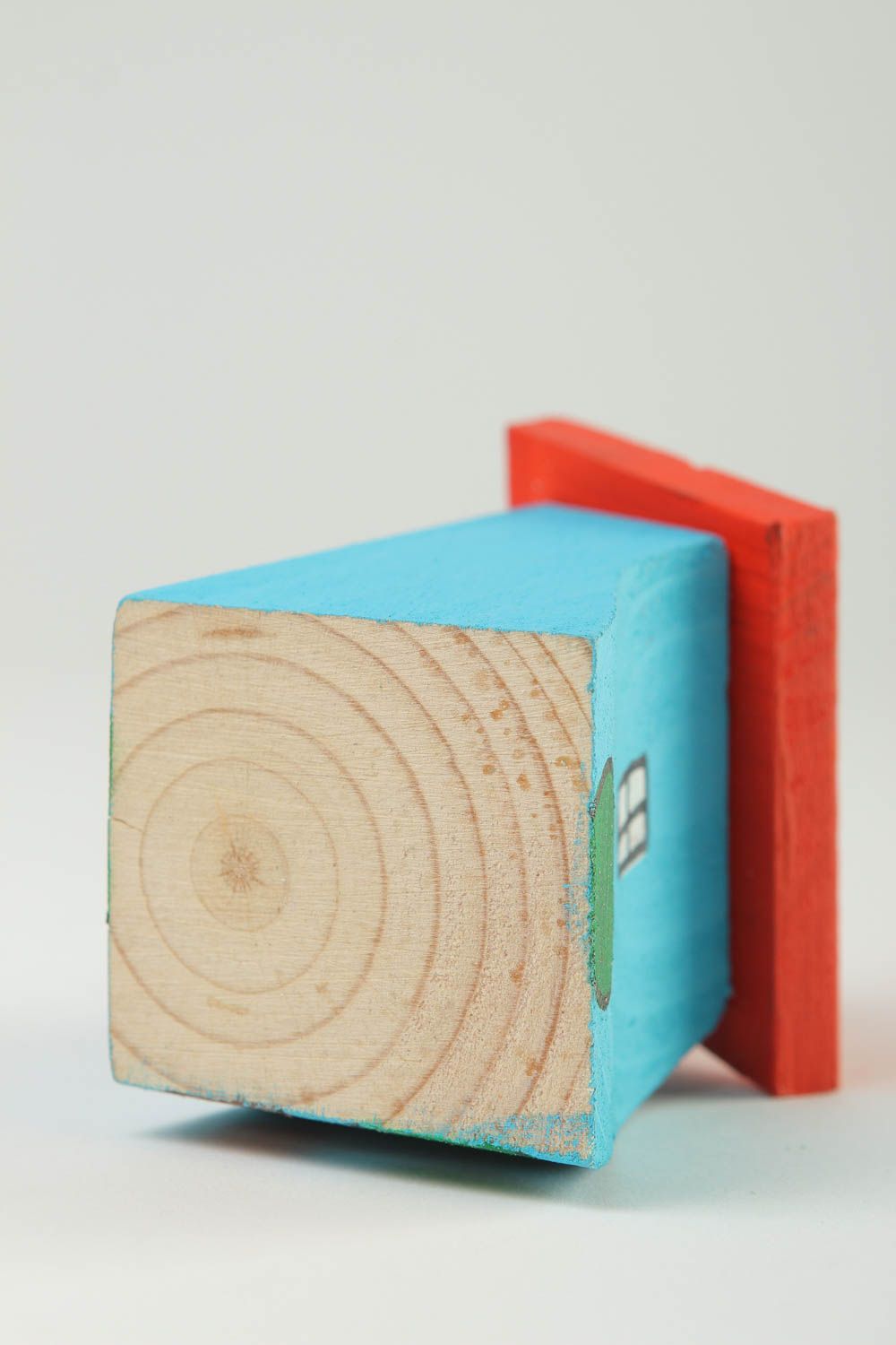 Dekofigur aus Holz handgefertigt Deko Idee Haus originelles Geschenk klein foto 4