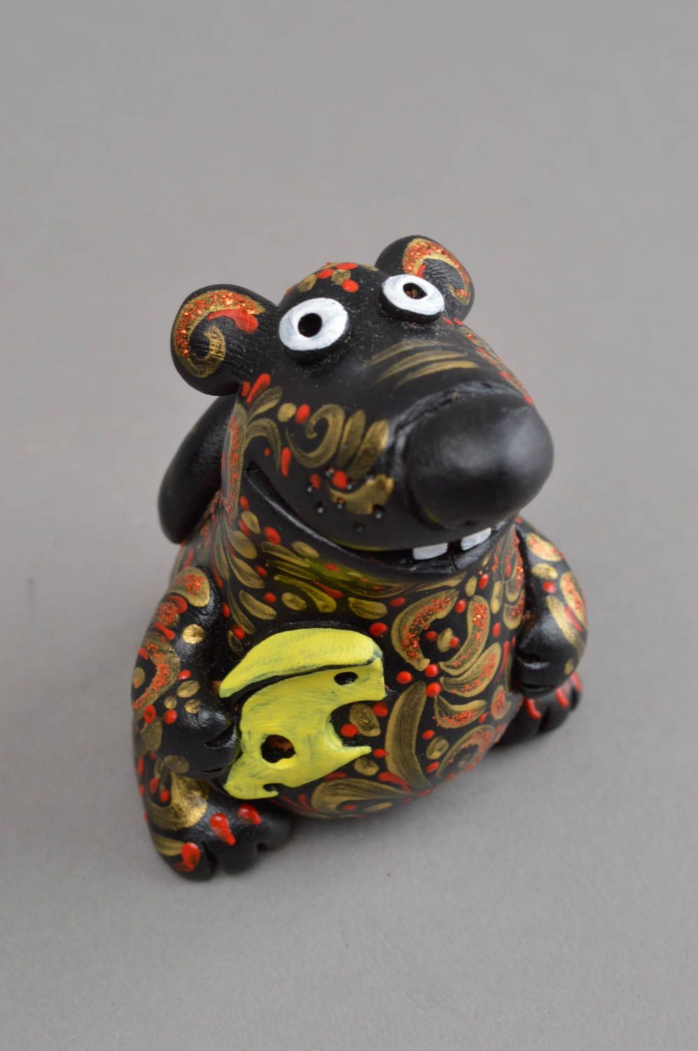 Handmade ceramic penny whistle cute musical instrument cute souvenir dog photo 4