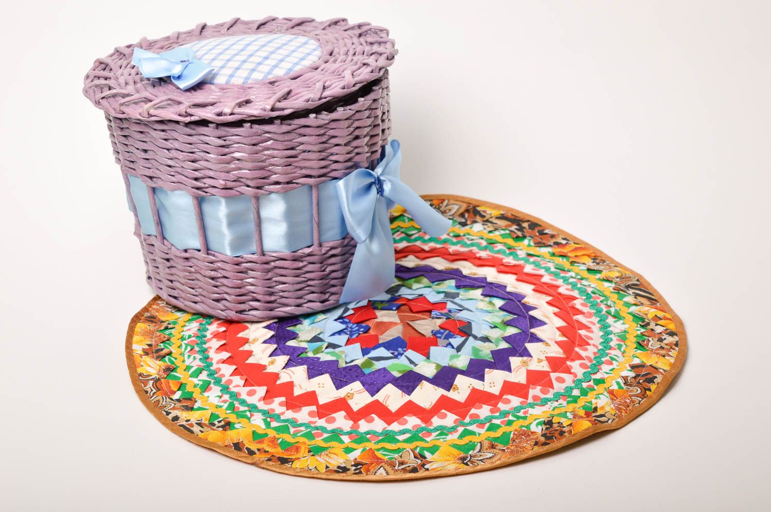 Beautiful handmade fabric coaster cute hot pads kitchen textiles gift ideas photo 1