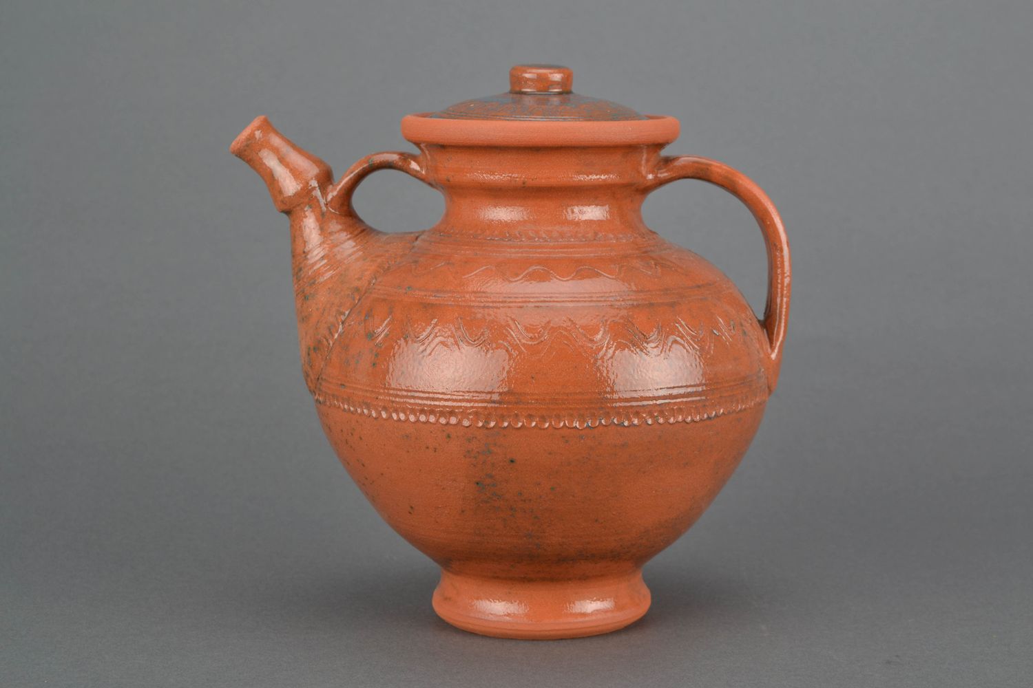Ceramic teapot kilned with milk 2 l photo 1