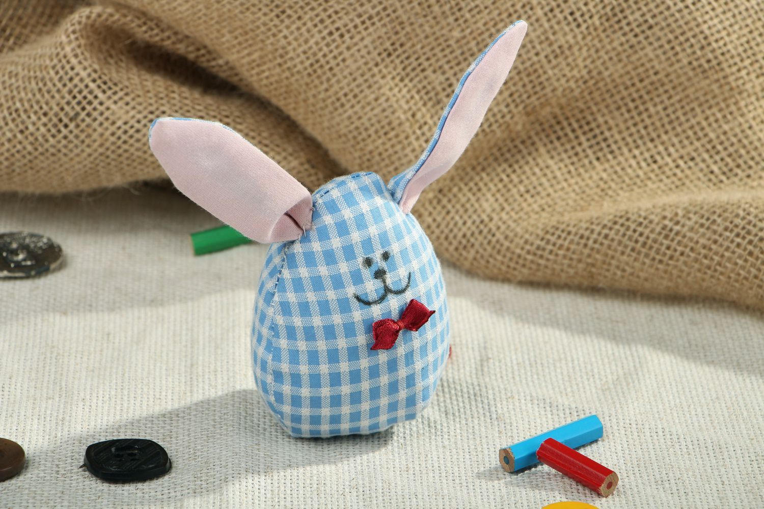 Fabric toy Hare, handmade product photo 5