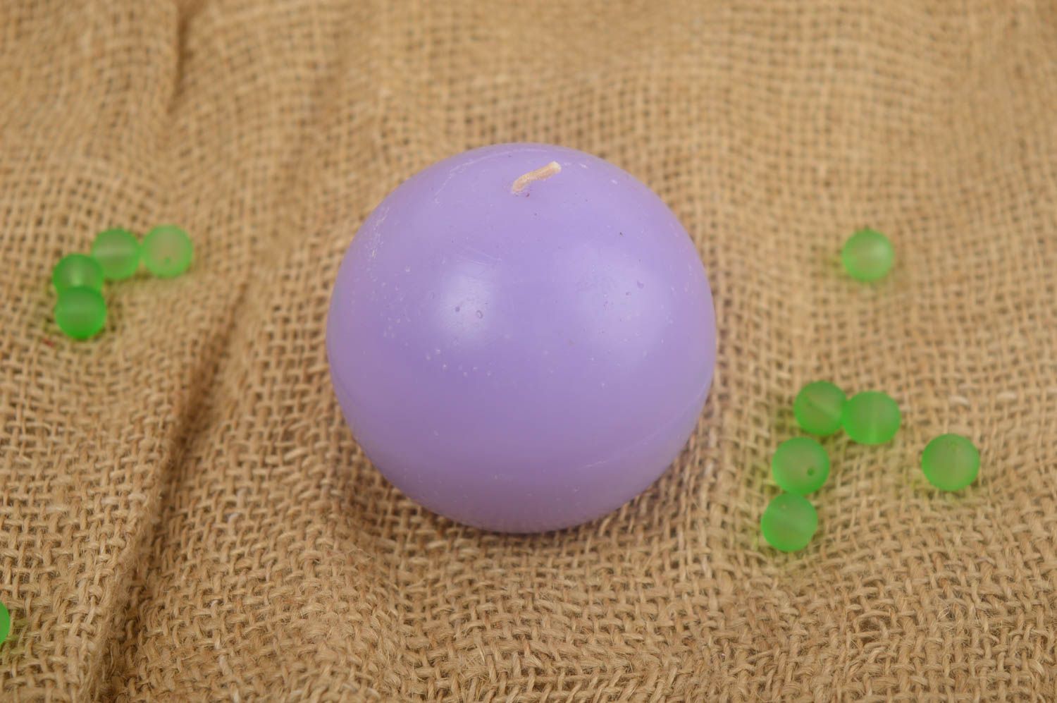 Purple ball handmade candle for party décor 2,36 inches, 0,33 lb photo 1