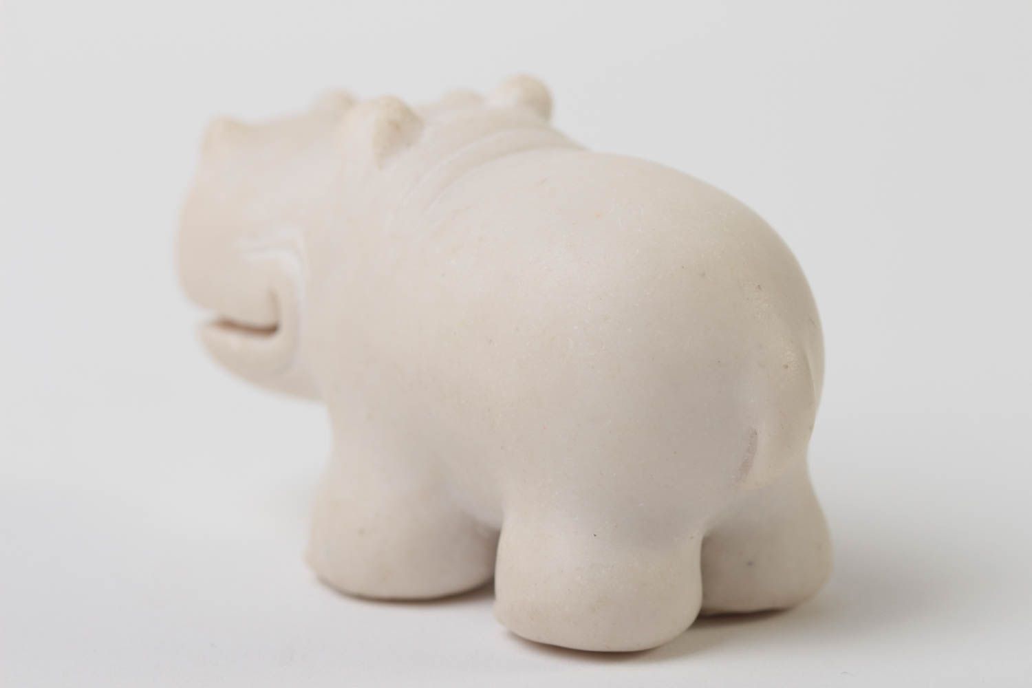 Figurine hippopotame Objet à décorer fait main Cadeau original pour enfant photo 4