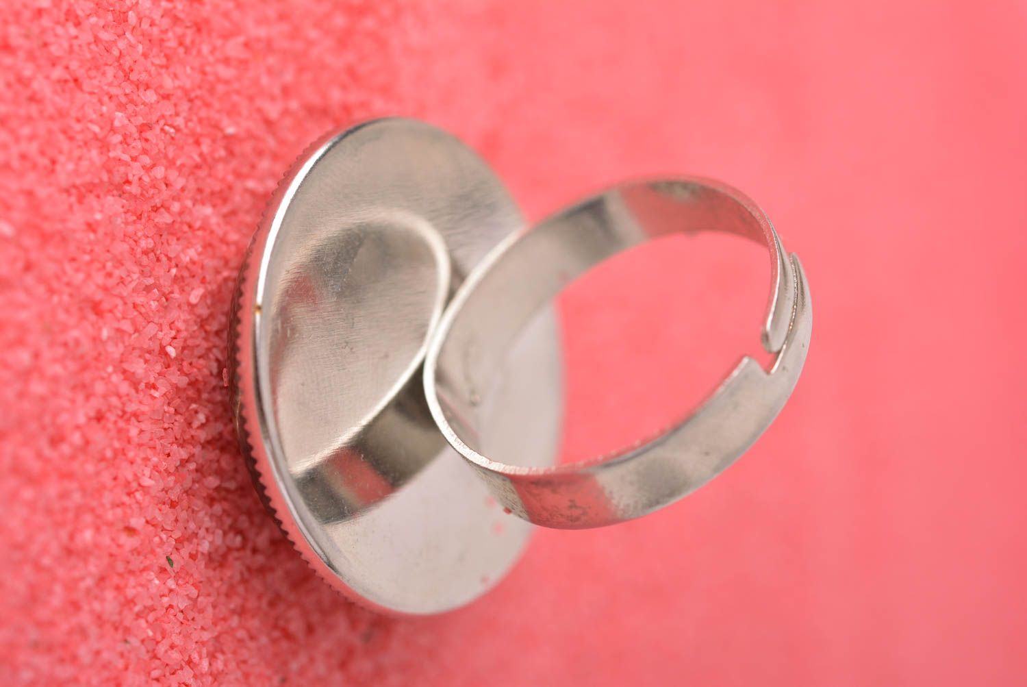 Handmade schöner Ring mit Stein Damen Modeschmuck Accessoire für Frauen Jaspis foto 5