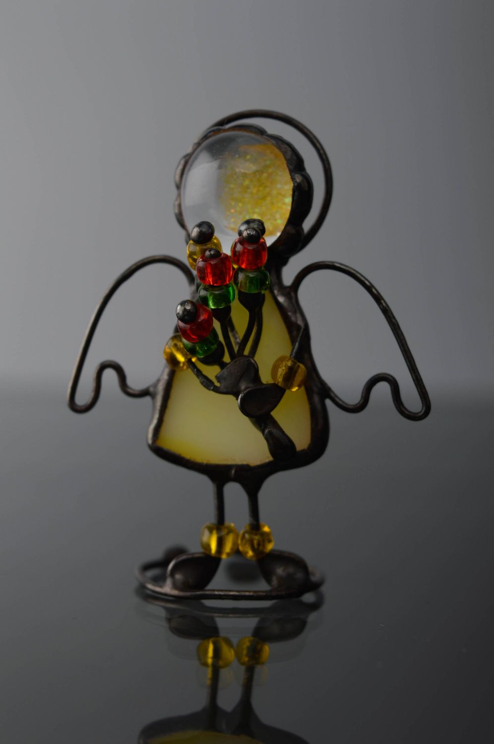 Stained glass figurine in the shape of angel photo 1