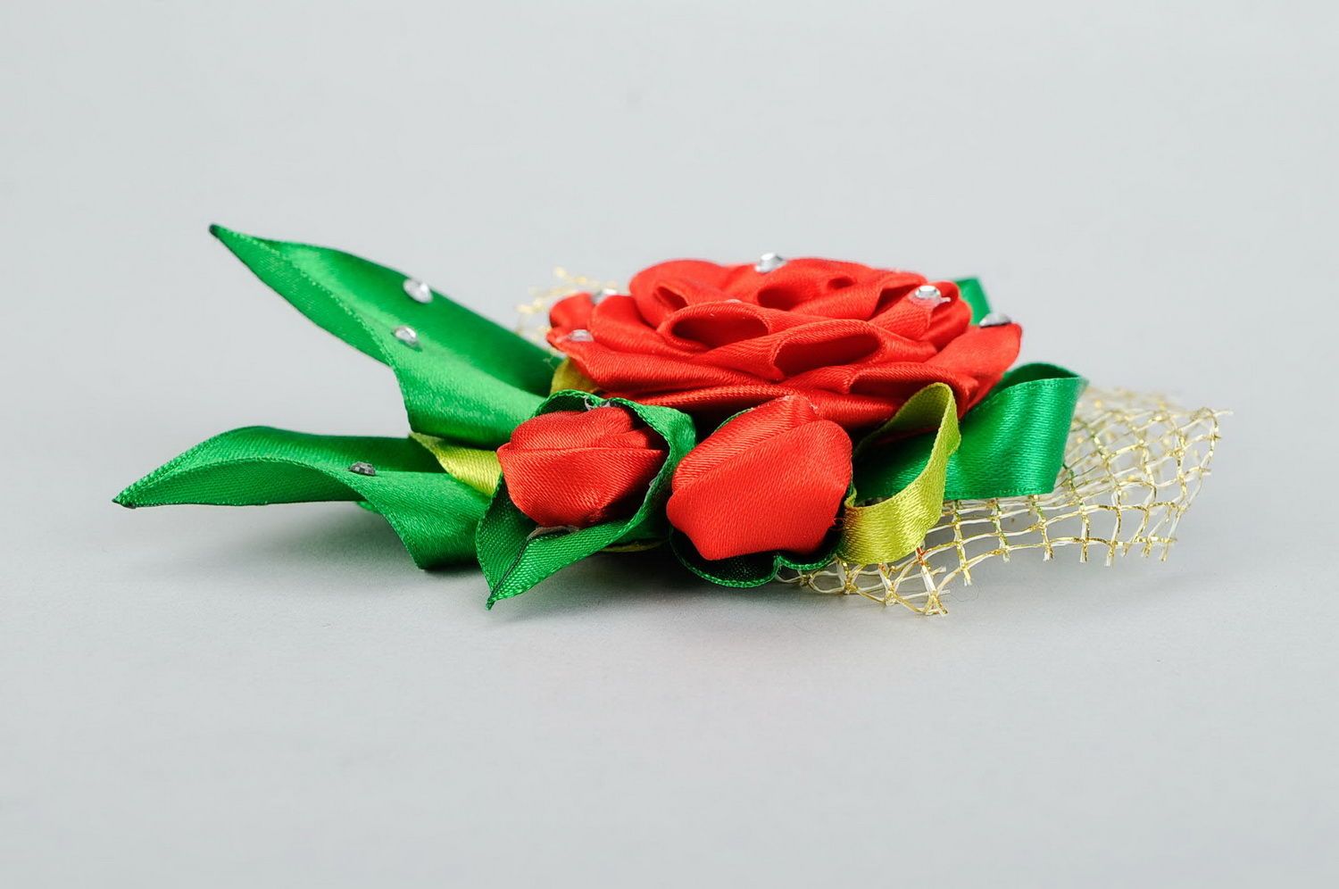 Rose artificielle en tissu photo 5