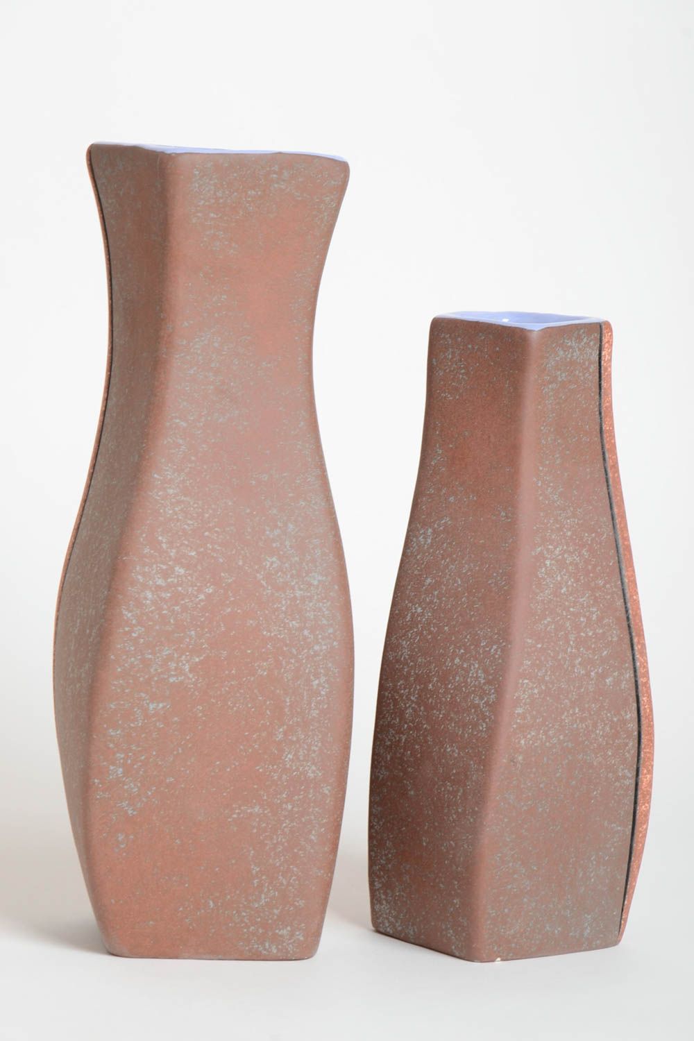 Vasi in semi-porcellana fatti a mano vasi in ceramica dipinti con pigmenti 2 pz foto 4
