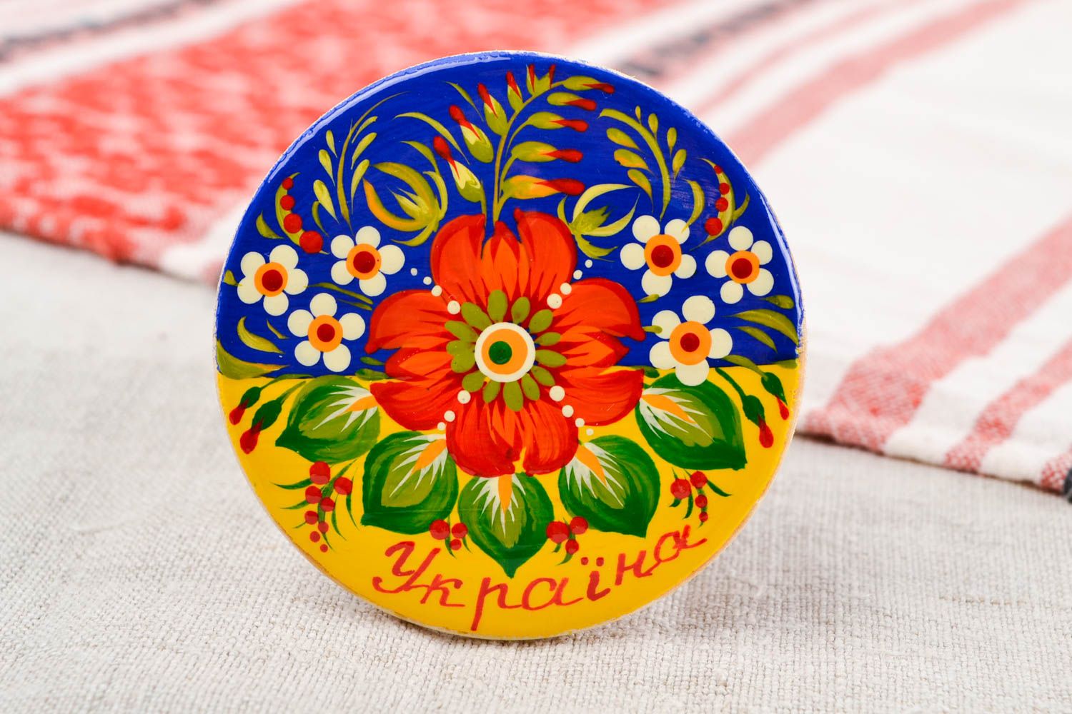 Wooden fridge magnet handmade ethnic souvenirs for home decorative use only photo 1