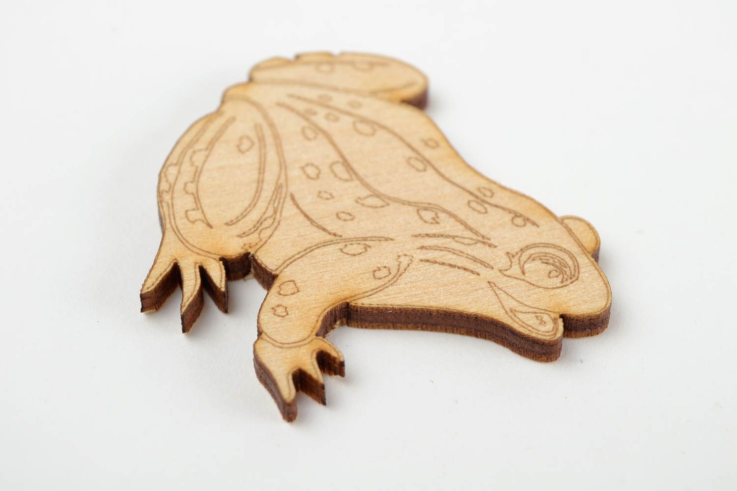 Frosch schön handmade Figur zum Bemalen Holz Rohling Miniatur Figur lustig foto 4