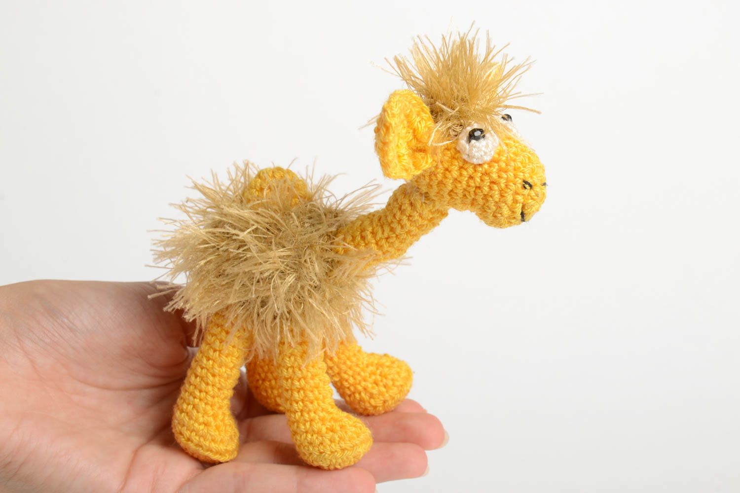 Jouet chameau Peluche faite main Déco maison cadeau pour enfant coton tricoté photo 5