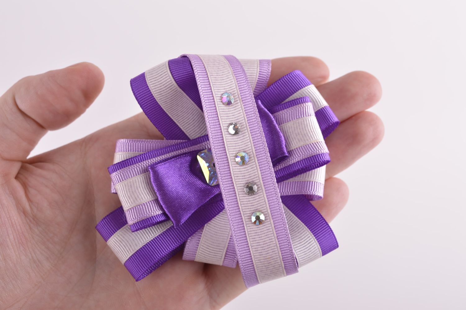 Beautiful handmade textile brooch pin ribbon brooch jewelry small gifts photo 5