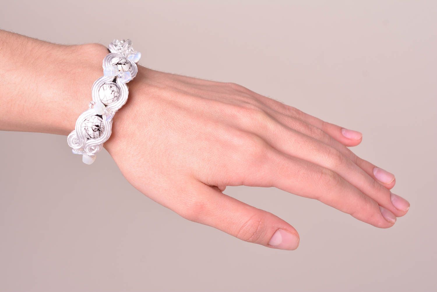 Unusual handmade wrist bracelet soutache bracelet designs beautiful jewellery photo 2