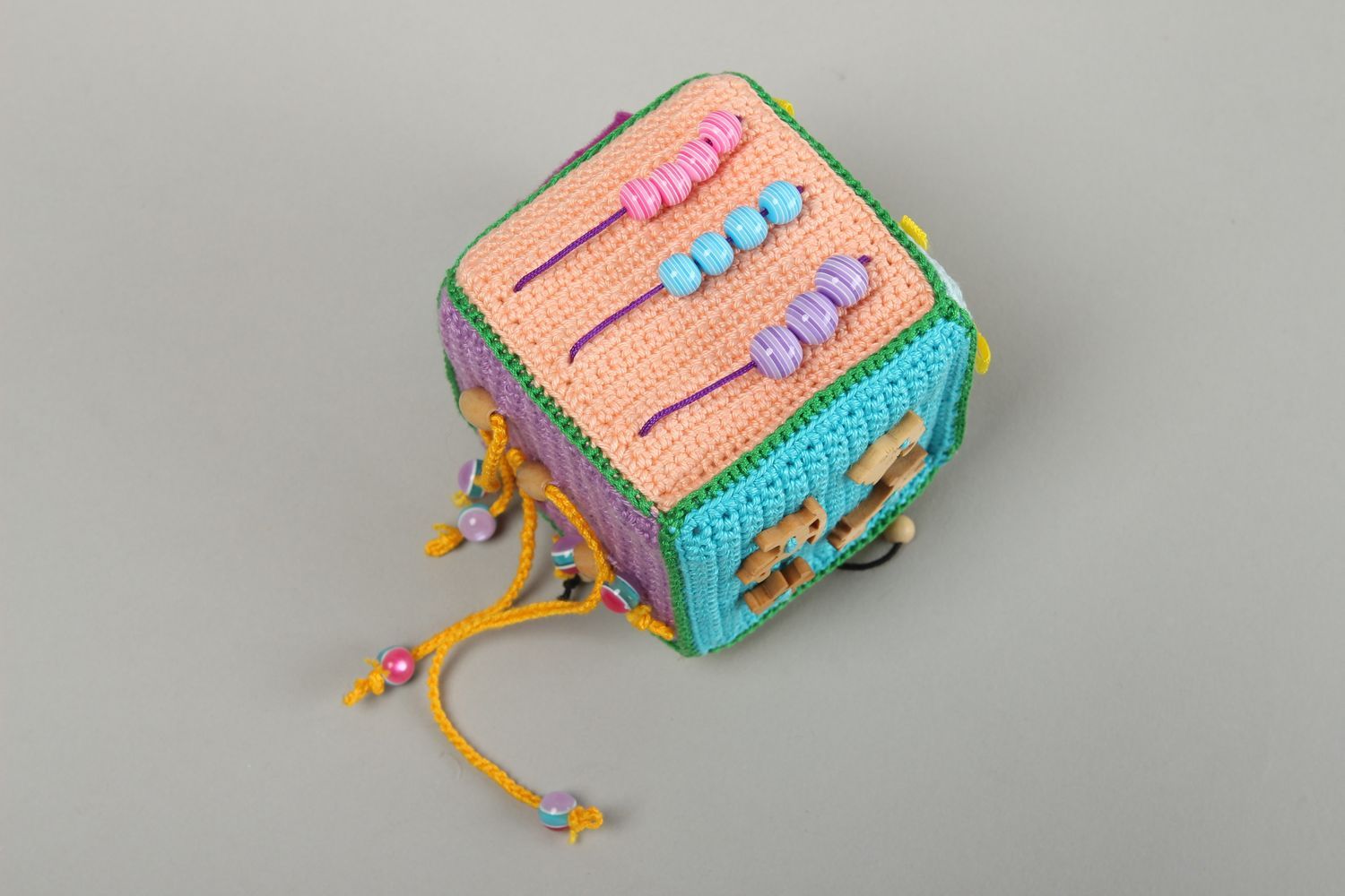 Игрушка ручной работы детская развивающая игрушка мягкая детская игрушка кубик фото 4