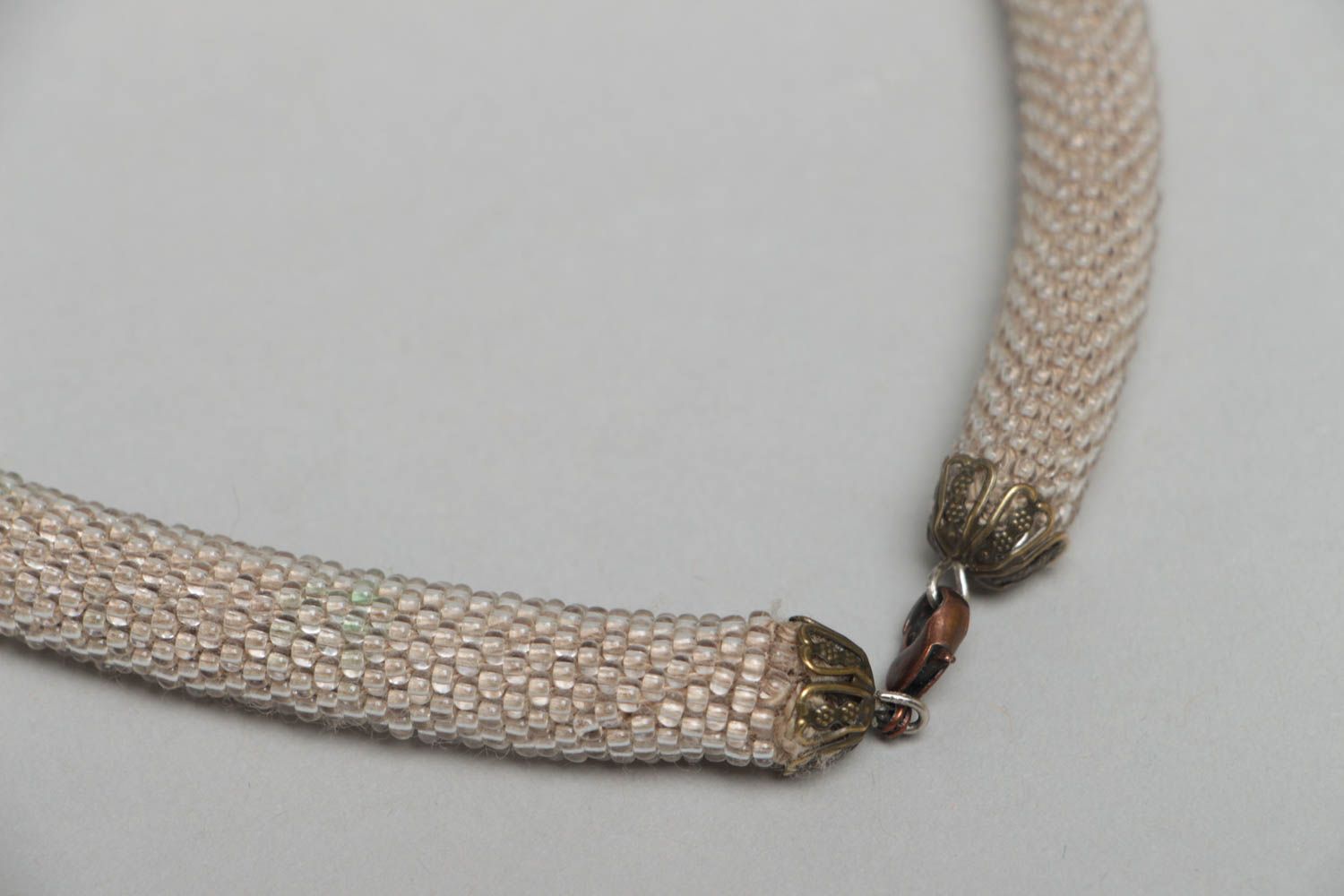 Collier spirale en perles de rocaille fait main bijou élégant pour femme photo 4