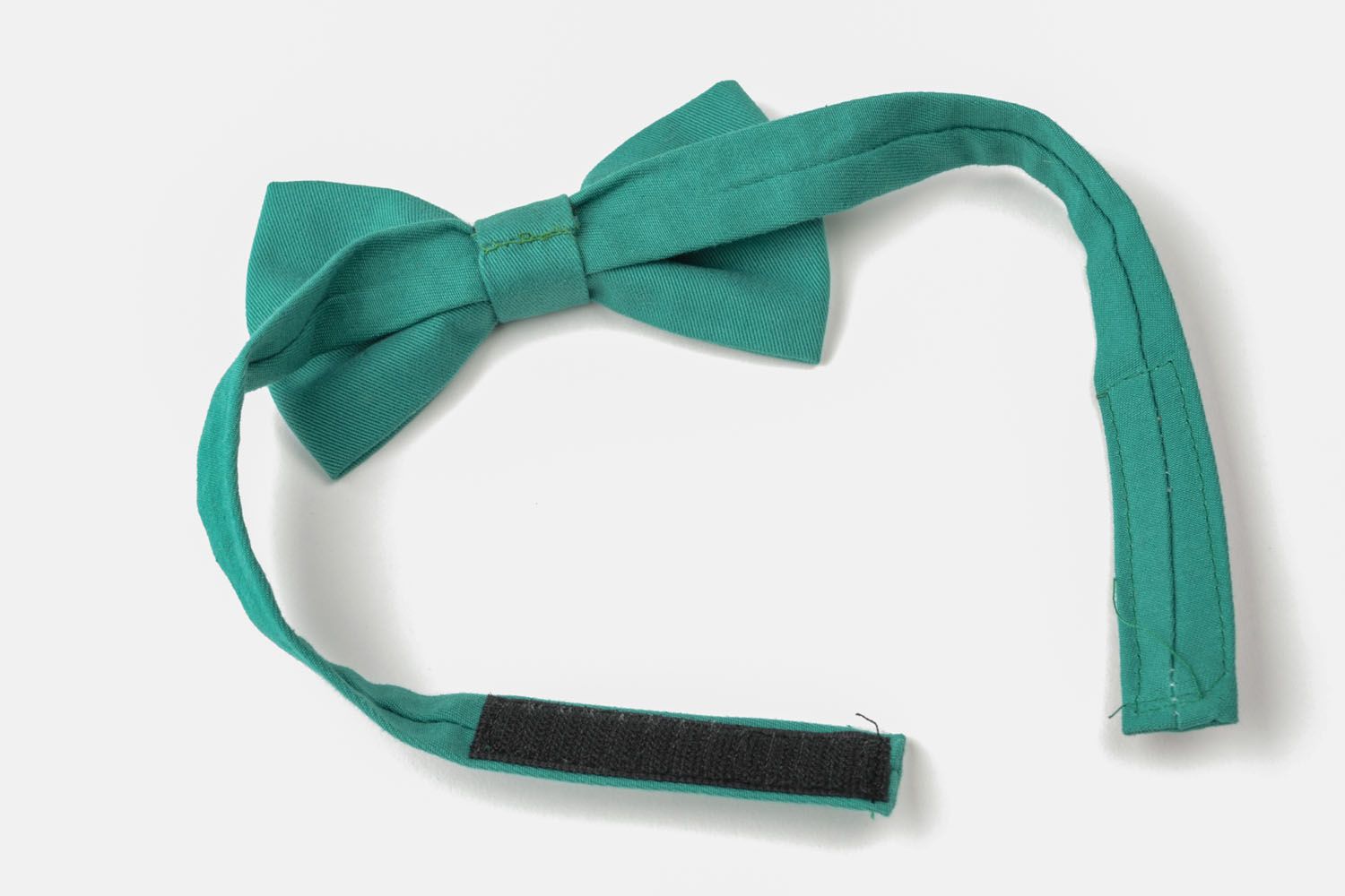 Emerald cotton bow tie photo 5
