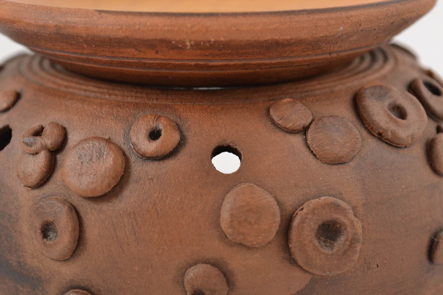 Handmade Kerzenhalter Keramik kleiner Deko Kerzenhalter Teelichthalter aus Ton  foto 9