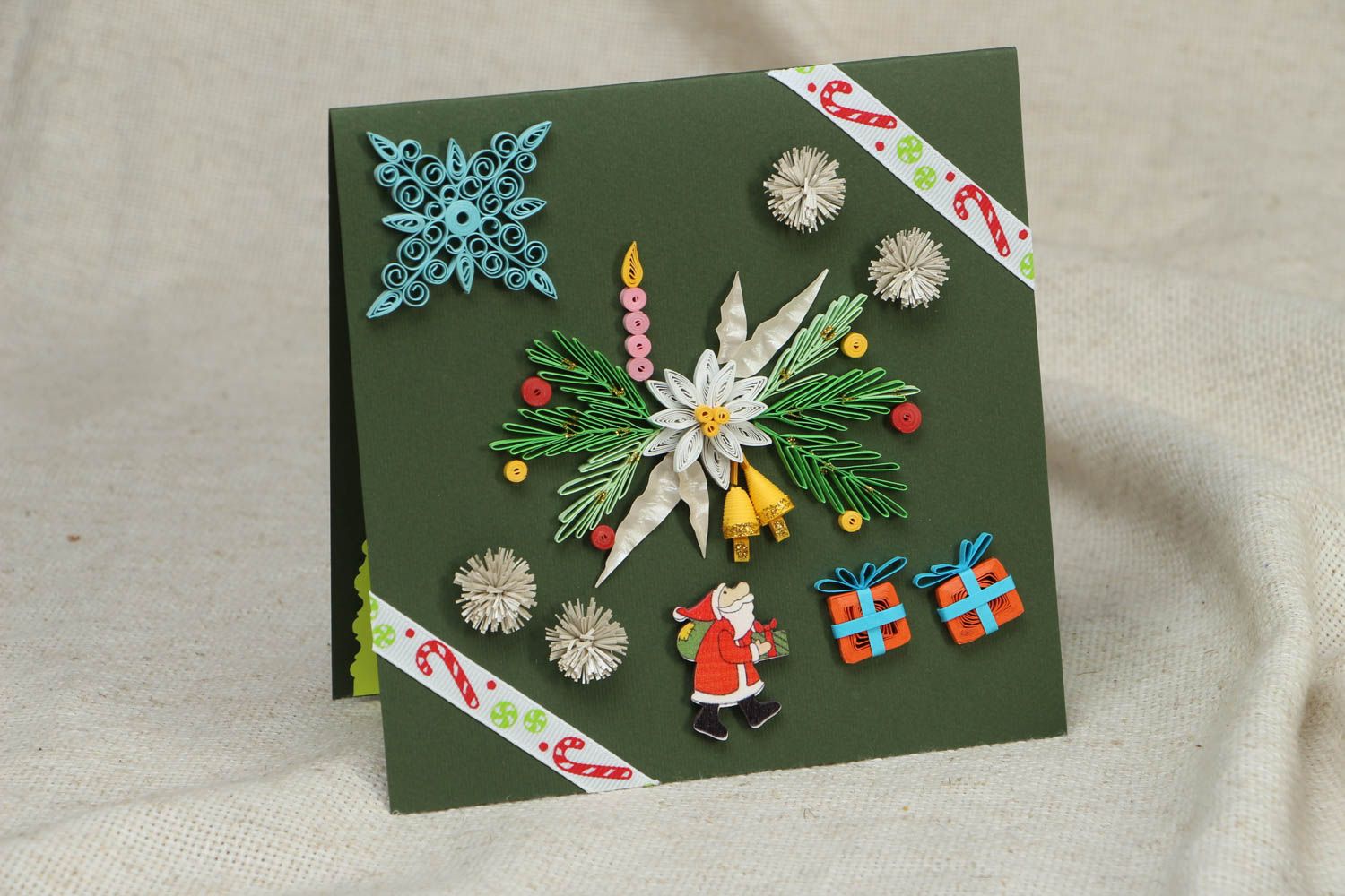 Carte de vœux artisanale faite main pour Noël photo 1