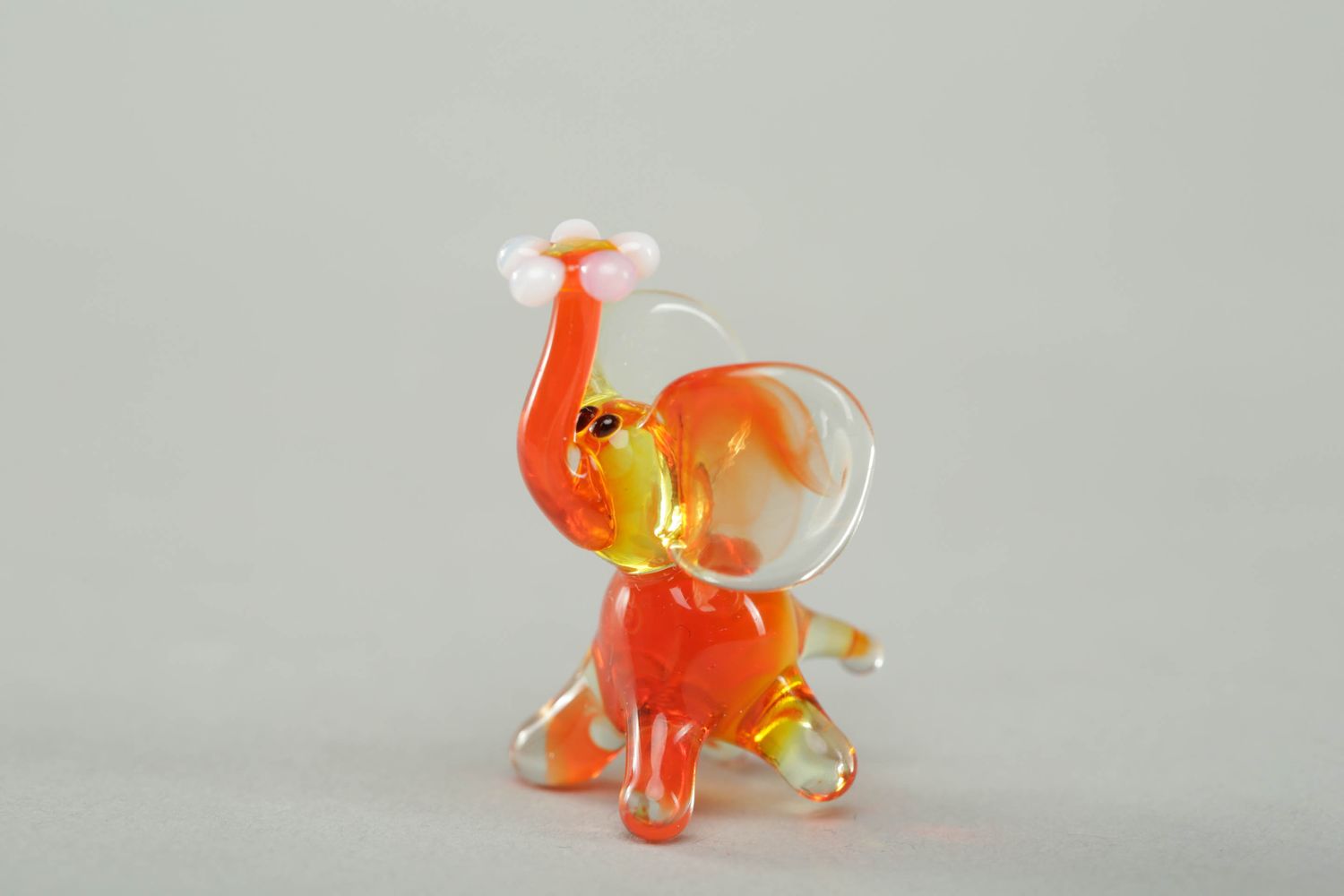 Figurita de vidrio lampwork Elefante  foto 1