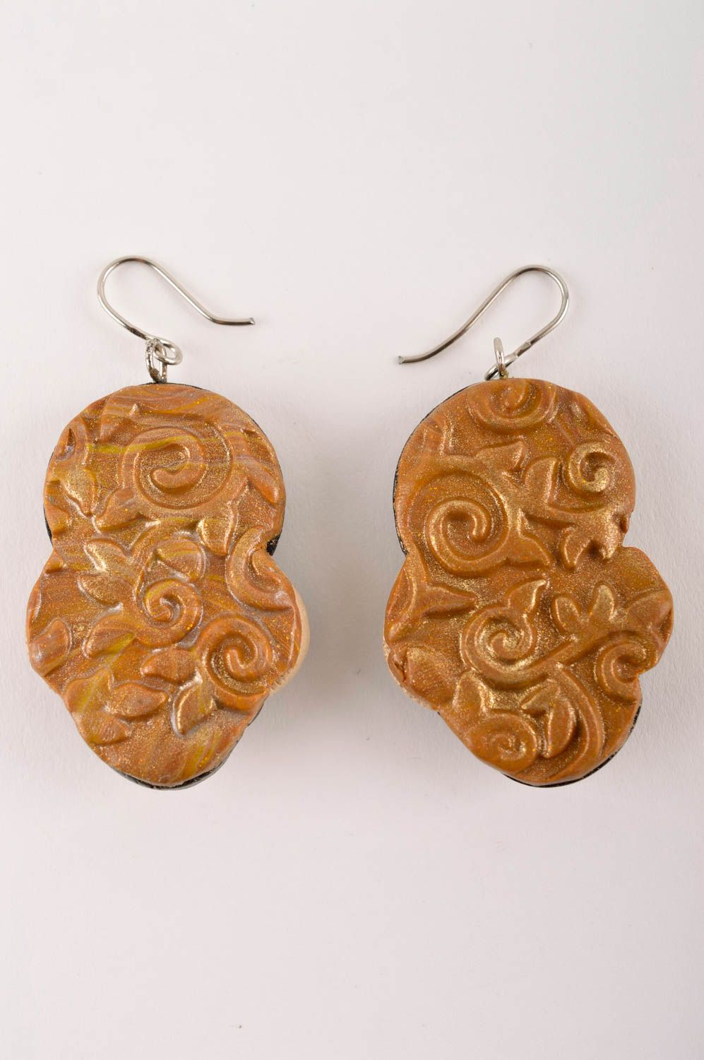 Beautiful handmade plastic earrings polymer clay ideas artisan jewelry photo 5