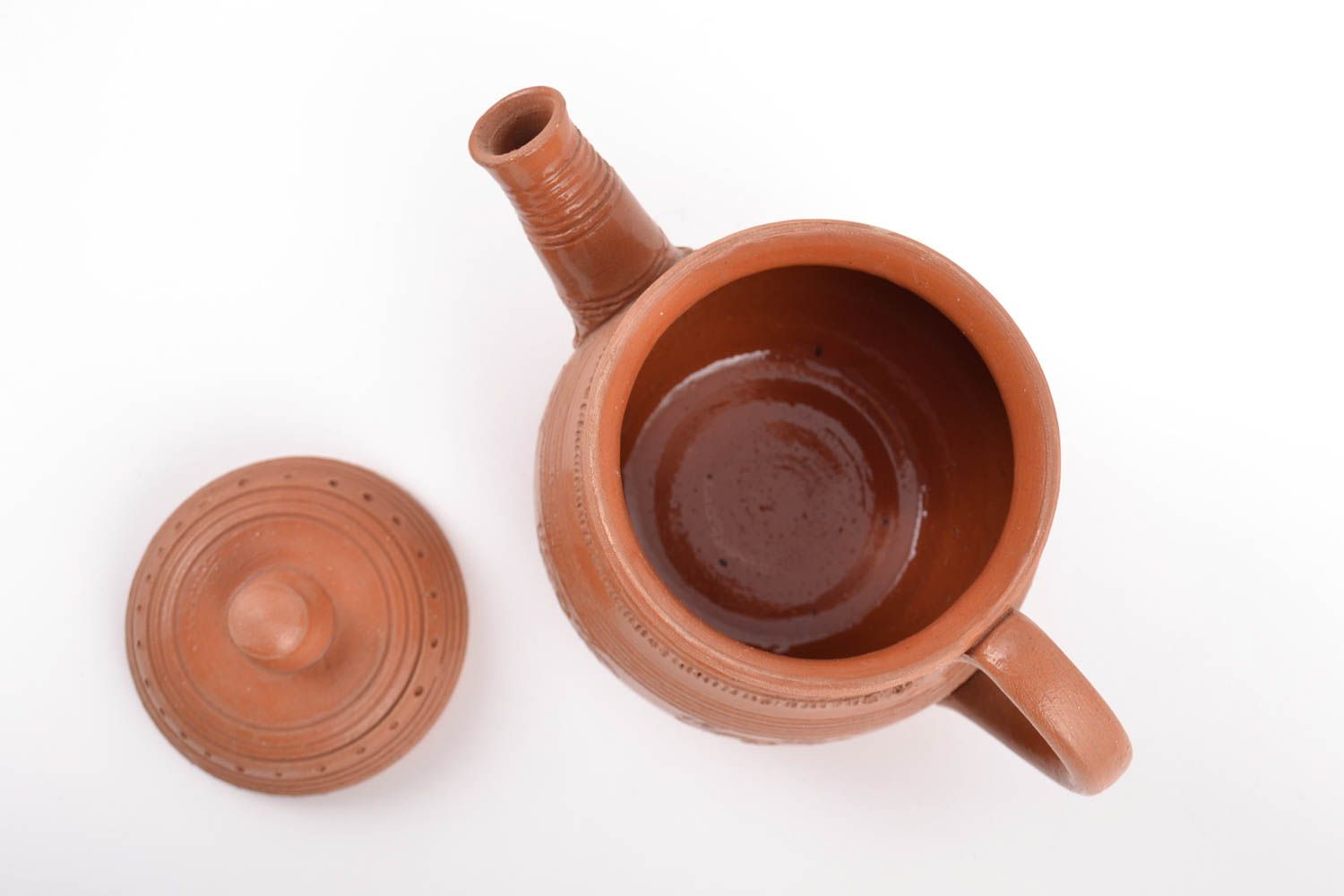Homemade designer ceramic teapot with pattern 600 ml photo 3