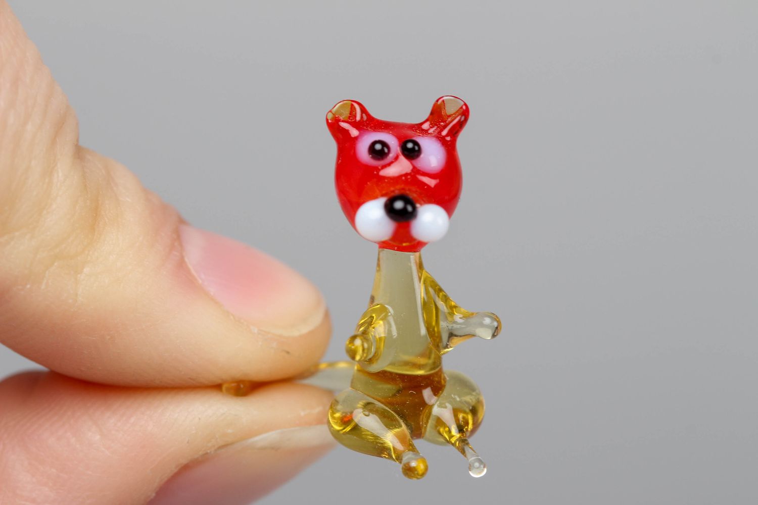 Figurine miniature en verre chat technique lampwork photo 3