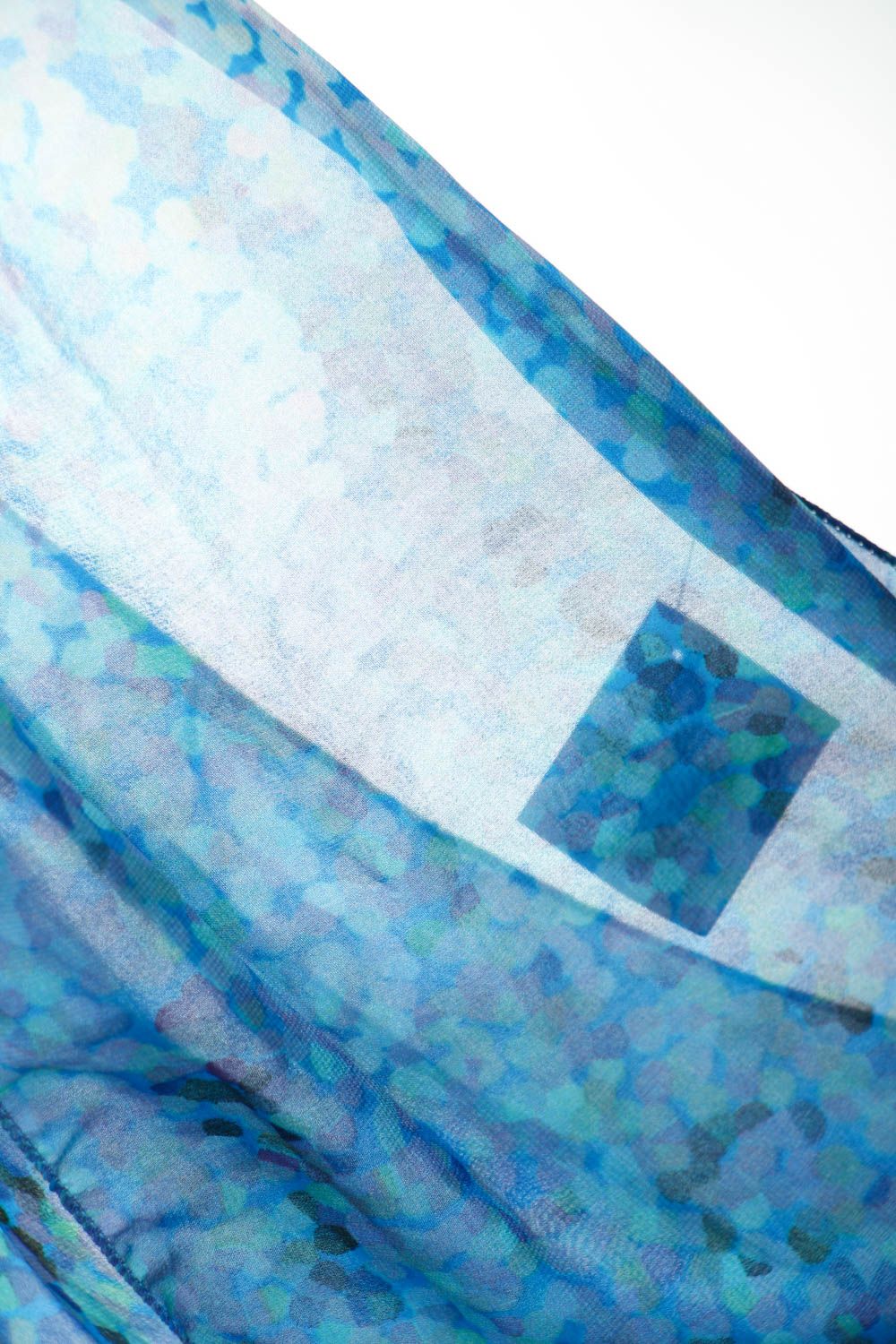 Pañuelo de seda azul foto 4