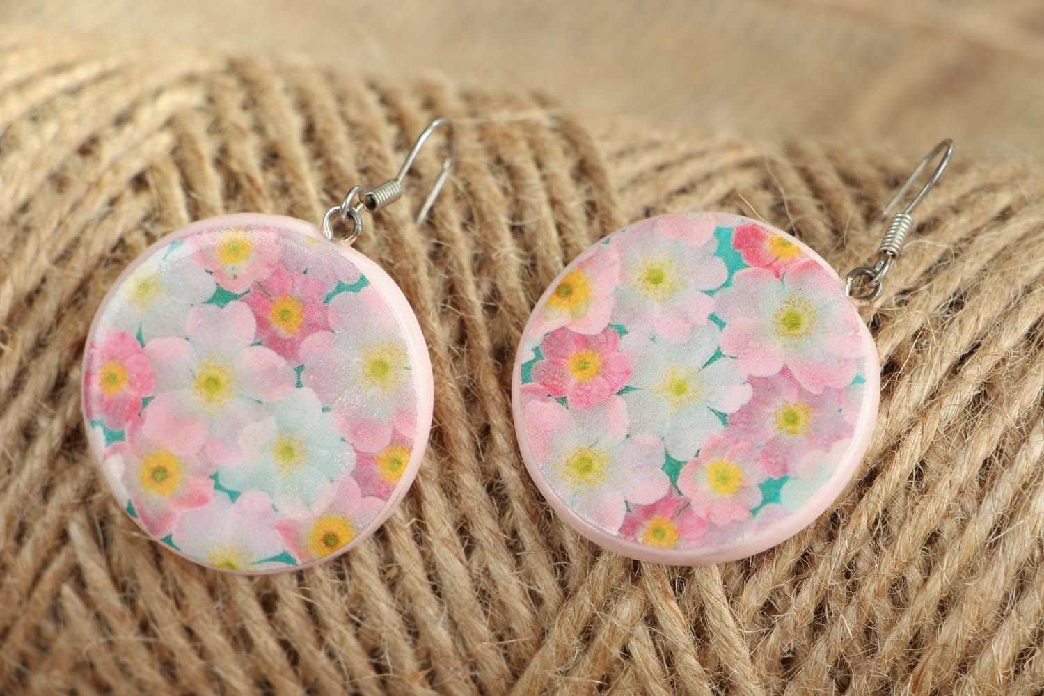 Polymer clay earrings Tenderness photo 3