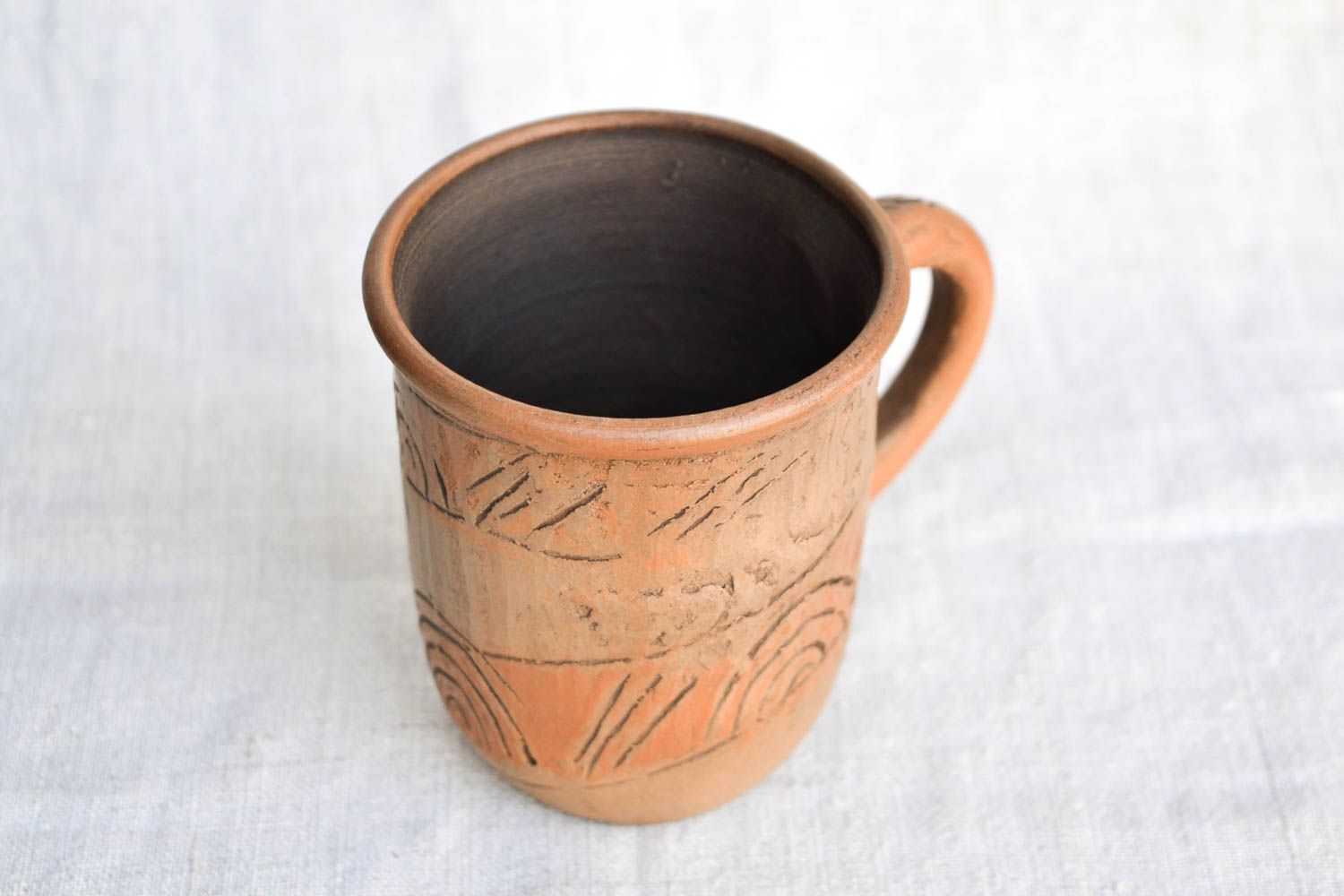 Tasse céramique faite main Mug original 30 cl Vaisselle design argile grise photo 5